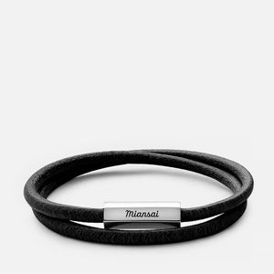 Miansai Bare Wrap men’s bracelet in black